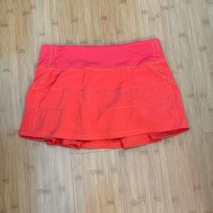 lululemon athletica Bright Coral Skort